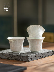 Elegant Ceramic Tea Cup High-End Tea Set for Home Use Personal Drinking Cup Vintage Style Handmade Crafted Silver Plated