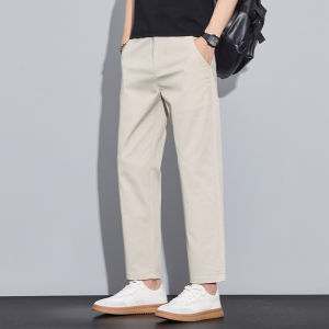 Summer Lightweight Straight Cut Cropped Suit Pants