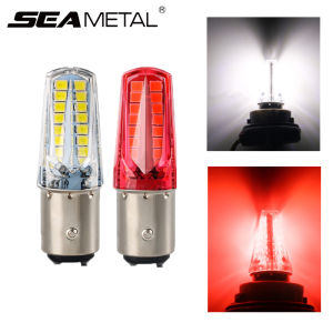 SEAMETAL Đèn Phanh LED 1157 xe máy Đèn chớp nháy báo động không thấm nước RGB đèn cảnh báo 12V