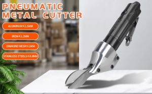 SI FANG Air Scissors Straight Pneumatic Metal Shears Cutting Tool for Stainless Steel Iron Aluminum Plate Diamond Mesh 2600RPM（Black）