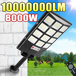 10000000LM Super Bright Outdoor Solar LED Light 8000W/5000W High Power Outdoor Wall Lamp Solar Lamp Security Lighting For Garden