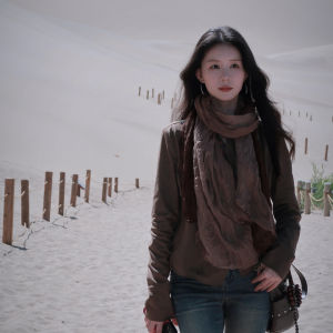 Folded Cotton Linen Scarf Women Spring Autumn Northwestern Sichuan Desert Travel Photography Ethnic Style Silk Scarf Shawl