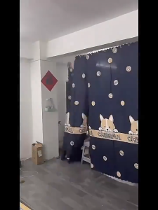 Rèm che cửa sổ rèm rido che gác trọ rèm ngăn phòng họa tiết dễ thương chất liệu thoáng mát che nắng tốt
