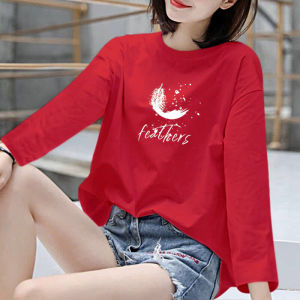 Áo Thun Dài Tay Cotton Nguyên Chất Cho Nữ Mỏng Mùa Thu 2025 Phong Cách Hàn Quốc Rộng Rãi Cỡ Lớn Mặc Ngoài Trời Áo Lót