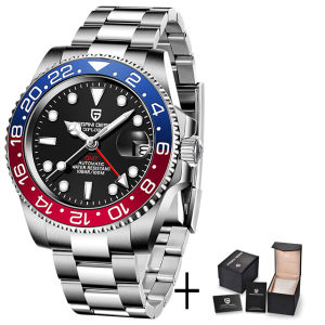 Pagani Design | Pagani Design Mens 40MM Automatic Mechanical Watch Luxury Sapphire Stainless Steel GMT Watch Top Brand Mens Sports Watch