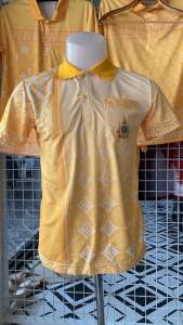 เสื้อเหลืองคอปกใส่ทำงาน มีโลโก้ 72