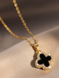 HANXIUYU | Non-fading Double-faced Titanium Steel Necklace for Women Versatile Wear