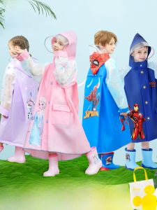 เสื้อกันฝนเด็ก ดิสนีย์ ปกติ EVA สำหรับนักเรียนประถมศึกษา นักเรียนประถมศึกษา กระเป๋าหนังสือขนาดใหญ่ กระเป๋าใส่ของสำหรับเด็กชายและเด็กหญิง