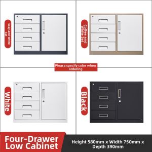 Office Table-Under Secure Storage Filing Cabinet