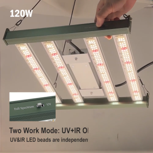【2026 New】Full Spectrum Samsung LM281B LED Grow Light 120W/200W/320W Dimmable Veg & Bloom Switch UV IR for Indoor Plants Hydroponics Greenhouse Seedling Flowering High PPFD 2x2ft Coverage