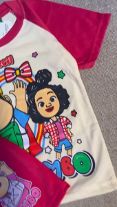 Setelan Baju Harian Anak Cewek Motif JUMBO Model Terbaru Bahan Katun Lengan Pendek Ready Usia Anak 1-10 Tahun