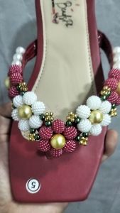 FlipflopBeadsPh hand beaded sandal in random color elegant classy square toe