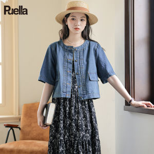 puella | Summer New Korean Style Loose Casual Short Sleeve Denim Jacket
