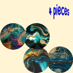 4-piece set - wooden placemat anti slip and heat-resistant desktop protection dining table decoration restaurant gift