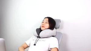 TRAVELCUL Portable Memory Foam U Shaped Travel Pillow: Neck Pain Relief & Comfort