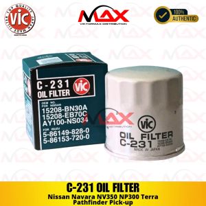 C-231 Vic Oil Filter For Nissan Navara NV350 NP300 Terra Pathfinder Pick-up