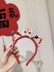 2025 New Arrival Chinese Fad Xingshi Hairband Decoration Kids Snake Year Luminous Headband Performance Activity Night Market Scenic Spot Stall