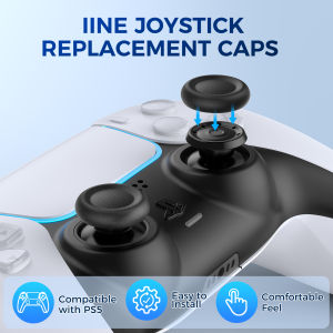 IINE Joystick Replacement Caps for PS5 Controller Easy to Install Thumb Stick Replacement Caps