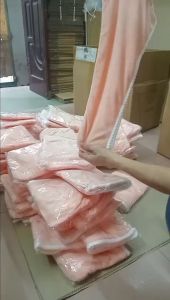 Khăn ủ tóc quấn chùm đầu 2 lớp chất vải lông cừu mềm mại siêu thấm hút