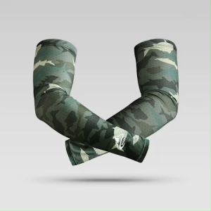 ปลอกแขนกันแดดทหารลายทหาร GOLOVEJOY ปกป้อง UV UPF50+ ระบายอากาศ สีเขียว/ดำ ไซส์ L/XL