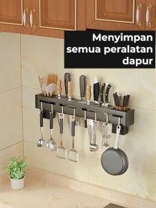 **【ZEN】Rak Gantung Dinding Dapur Pisau Stainless Steel**