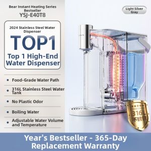 Bear | Instant Hot Water Dispenser Small Home Desktop Stainless Steel