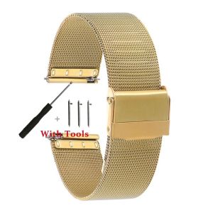 18mm 20mm 22mm Quick Release 0.4 Thicken Milanese Watch Strap Replacement for Universal Waterproof Watch Band Bracelet Accessory