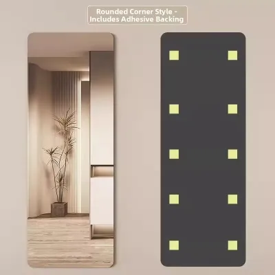 GUANGMANZHI | Adhesive Full Length Mirror Wall & Door Mounting No Drilling Hidden Wardrobe Mirror
