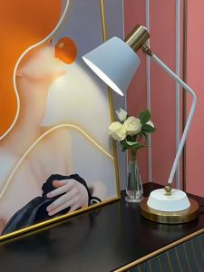 Nordic Quality Table Light Study Eye Protection Reading White Desk Lamp Bedroom Living Room Creative Metal Fixtures