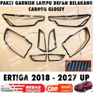 Paket Garnish Lampu Depan Belakang Ertiga 2018 2024 2025 2026 2027 Carbon Glossy