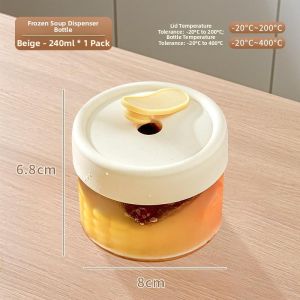 Defasilk | Food Grade High Borosilicate Glass Storage Container for Frozen Broth