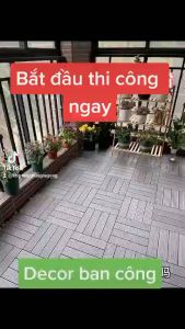 Vỉ nhựa lót sàn / Tấm nhựa lót sàn giả gỗ đúc nguyên khối 30x30x1cm lót sàn trang trí & chống trơn trượt ban công / nhà tắm / sân vườn / bể bơi / tiểu cảnh hàng VIỆT NAM