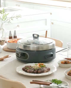 Nồi Điện Đa Năng Multi Cooker 4L EJP542NVY LocknLock Cao Cấp 1500w Dung Tích 4L Thiết Kế 2in1 Chảo Nướng Và Nồi Lẩu Nấu