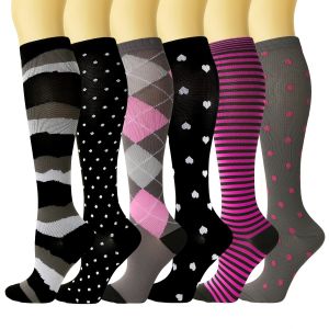High-Tech Gradient Compression Socks Anti Varicose High Jump Rope Yoga Sports Elastic Ankle High Tube Socks for Men And Women