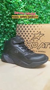 NOAH - Sepatu PRO ATT GLT 210 VL 35-38 / Sepatu Sekolah Hitam / Sepatu Sneakers Anak / Sepatu Keren /Sepatu Tali Perekat