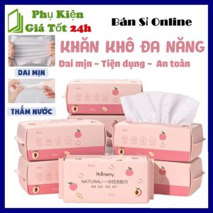 Khăn Lau Mặt Dùng 1 Lần Dạng Rút Siêu Dai Mềm Mịn 100% Cotton - Khăn Giấy Khô Animerry Gói 50 Khăn - Khăn Mặt Khô Khăn Cotton Siêu Thấm Hút