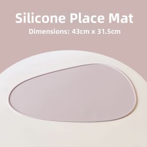JUZIJIADEKEER | Minimalist Elliptical Silicone Insulating Anti-burn Baby-friendly Place Mat
