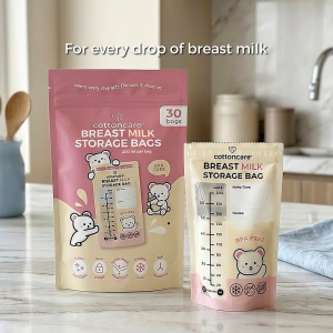 Cottoncare™ Breastmilk Storage Bags BPA Free Leak Proof Pump Self-Standing (200ml)