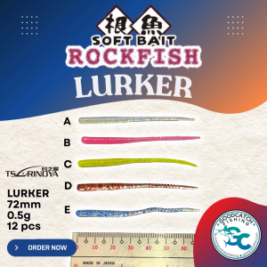 Tsurinoya Rockfish LURKER Soft Bait 72mm 12pcs per Pack