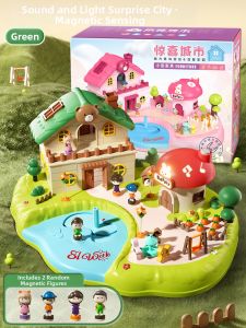 JIADUWANJU | Magnetic Dollhouse Educational Birthday Gift for Girls Play Set