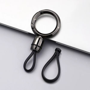 Simplified Metal Car Keychain for Men Business Anti-Lost Waist Hanging Ring Decorative Automobile Key Holder AINY Brand