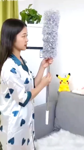 【Daily Suki Store】280cm Extendable Feather Duster | Stainless Steel Cleaning Tool for High Ceiling Home & Car | Adjustable Long Handle