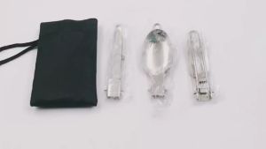 ARAFURA - KNIFEZER Set Alat Makan Sendok Garpu Pisau Lipat Portable Cutlery - AOTU