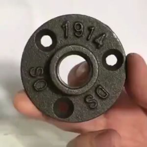 1/2\" 3/4\" 1\"Floor Flange Pipe Decor Cast Iron Black Pipe Floor Threaded Pipe Fitting, for DIY Furniture Shelving Decoration