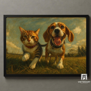 Tranh Nghệ thuật "Bạn Đồng Hành" VIETSMART ART - Acrylic 45 x 60cm