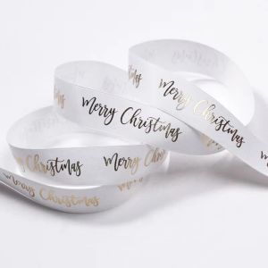 5 Meters Christmas Ribbon Polyester Cartoon Ribbons For Gift Wrapping DIY Crafts Sewing Yule Holiday Favors Christmas Decoration