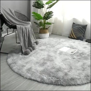 Soft Plush Round Rug Mat Living Room Bedroom Decor  Tie-dyed Plush Floor Mat Non-Slip Home Decor Rugs