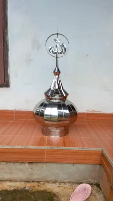 Kubah Masjid Musholla stainless steel bulat variasi ukuran gelembung badan 40 cm