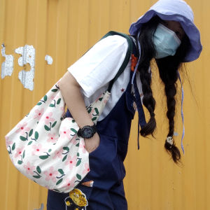 Original September Du Fresh Sweet Casual Single Shoulder Womens Bag Simple Versatile Cotton Cloth Bag for Leisure Scenarios