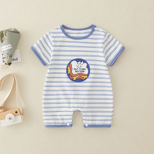 Summer Outfit Thin Newborn Baby Boy Romper Full Moon Hundred Days Super Cute Princesse Style Cotton Dress A-Line Skirt Short Sleeve